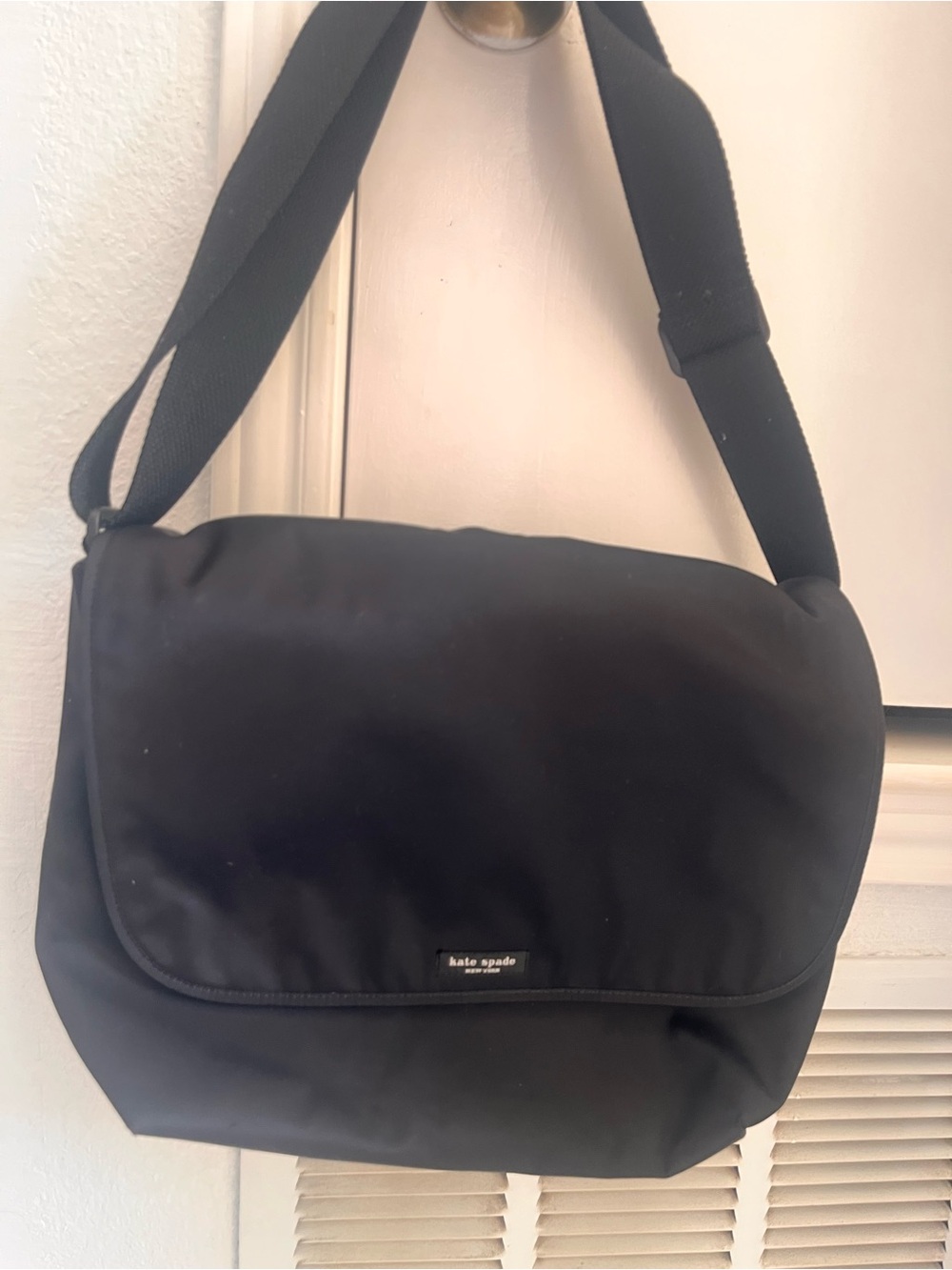 kate spade Black Nylon Messenger Bag